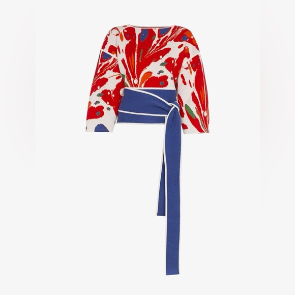 Rosie Assoulin Elad’s Dad Cashmere Wrap Sweater - Picture 2 of 13